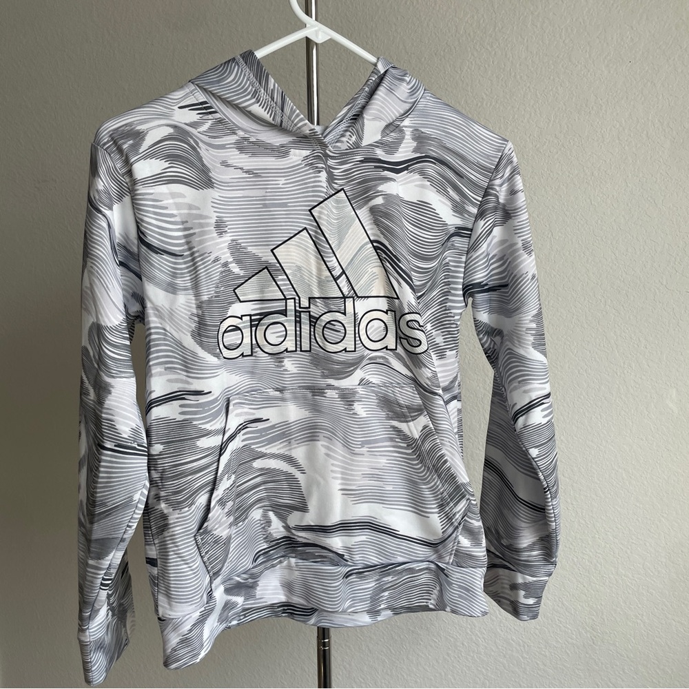 Adidas Monochrome Patterned Hoodie